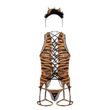 CandyMan 99734 Safari Bodysuit Color Tiger Print