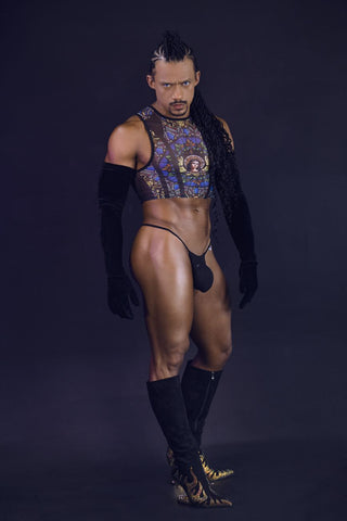 CandyMan 99805 Stained Glass Tank Top Color Black-Print