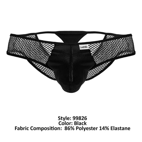 CandyMan 99826 Fishnet Thongs Color Black