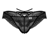 CandyMan 99828 Lace-Mesh Thongs Color Black