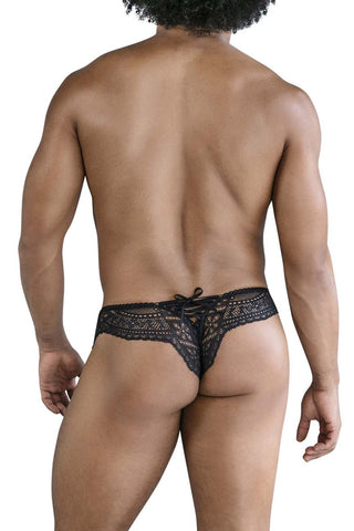CandyMan 99828 Lace-Mesh Thongs Color Black