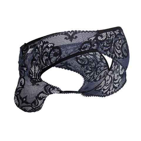 CandyMan 99830 Lace Briefs Color Black-Navy