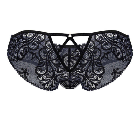 CandyMan 99830 Lace Briefs Color Black-Navy