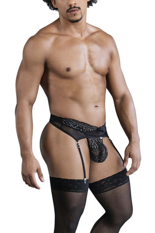CandyMan 99837 Lace-Garter Outfit Color Black