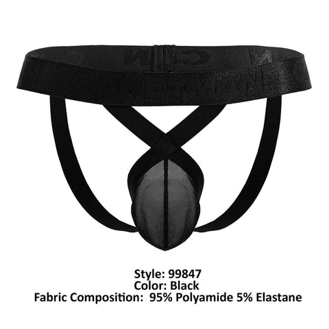 CandyMan 99847 Mesh Thongs Color Black