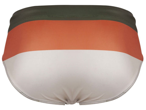 Clever 1802 Wave Swim Briefs Color Green