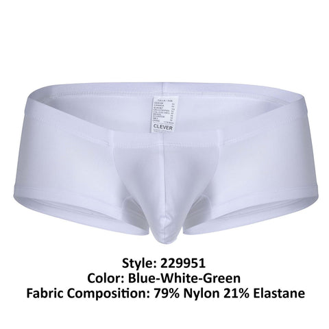 Clever 229951 3PK Autralian Latin Trunks Color Blue-White-Green