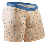 ErgoWear EW1775 SLK SE Boxer Briefs Color Peach-Birds