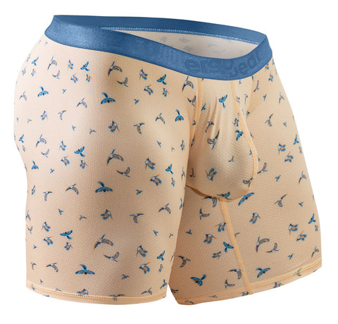 ErgoWear EW1775 SLK SE Boxer Briefs Color Peach-Birds