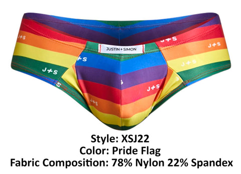 JUSTIN+SIMON XSJ22 Cheek Briefs Color Pride Flag
