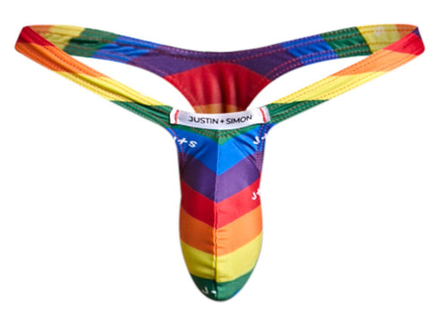 JUSTIN+SIMON XSJBU02 Bulge Thongs Color Pride Flag