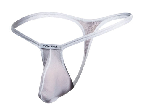 JUSTIN+SIMON XSJBU02 Bulge Thongs Color White Mesh
