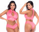 Mapale 2787 Two Piece Set Color Wet Look Pink