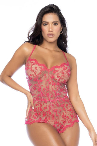 Mapale 7543 Romper-Babydoll Color Cherry
