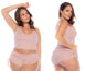Mapale 7570X Two Piece Pajama Set Color Rose