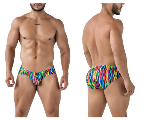 Xtremen 91248 Printed Briefs Color Waves