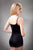 Vedette 136 Megane Open Bust Bodysuit w/ Lace Trim Color Black