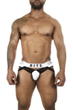 BiteWear BW2023108 Tuxedo Banana Jockstrap Color White