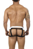 BiteWear BW2023108 Tuxedo Banana Jockstrap Color White