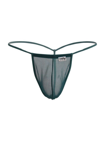 CandyMan 9586 G-String Color Bottle Green Mesh
