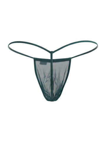 CandyMan 9586 G-String Color Bottle Green Mesh