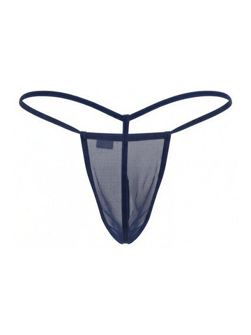 CandyMan 9586 G-String Color Dark Blue Mesh