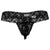 CandyMan 99315X Peek a Boo Lace Thongs Color Black