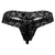 CandyMan 99315X Peek a Boo Lace Thongs Color Black