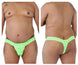 CandyMan 99315X Peek a Boo Lace Thongs Color Hot Green