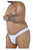 CandyMan 99315X Peek a Boo Lace Thongs Color White