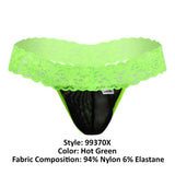 CandyMan 99370X Thongs Color Hot Green