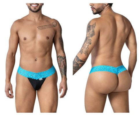 CandyMan 99370 Lace Thongs Color Blue