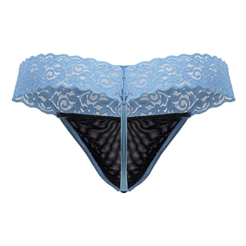 CandyMan 99370 Lace Thongs Color Blue