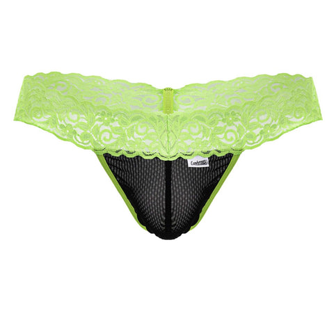 CandyMan 99370 Lace Thongs Color Hot Green