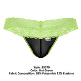 CandyMan 99370 Lace Thongs Color Hot Green