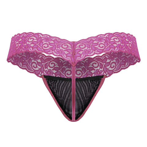 CandyMan 99370 Lace Thongs Color Hot Pink