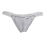 CandyMan 99420X Double Lace Thongs Color Gray