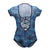 CandyMan 99438 Floral Bodysuit Color Blue