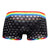 CandyMan 99511X Polka Mesh Trunks Color Black-Rainbow
