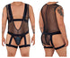 CandyMan 99529X Mesh Garter Bodysuit Color Black