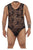 CandyMan 99531X Lace Exposed Butt Bodysuit Color Black