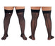 CandyMan 99533X Mesh Thigh Highs Color Black