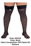 CandyMan 99533X Mesh Thigh Highs Color Black