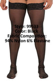 CandyMan 99533 Mesh Thigh Highs Color Black