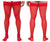 CandyMan 99533 Mesh Thigh Highs Color Red