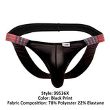 CandyMan 99536X Bikini Jockstrap Color Black Print