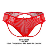 CandyMan 99538 Lace Jockstrap Color Red