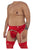 CandyMan 99550X Lace Garter-Jockstrap Outfit Color Red