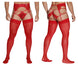 CandyMan 99550 Lace Garter-Jockstrap Outfit Color Red