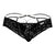 CandyMan 99551 Lace Peekaboo Briefs Color Black